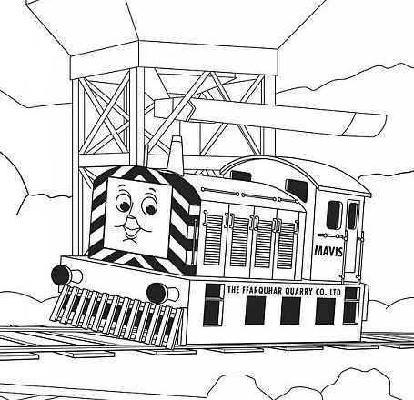 disegni per bambini gratis thomas il trenino amico mavis da colorare