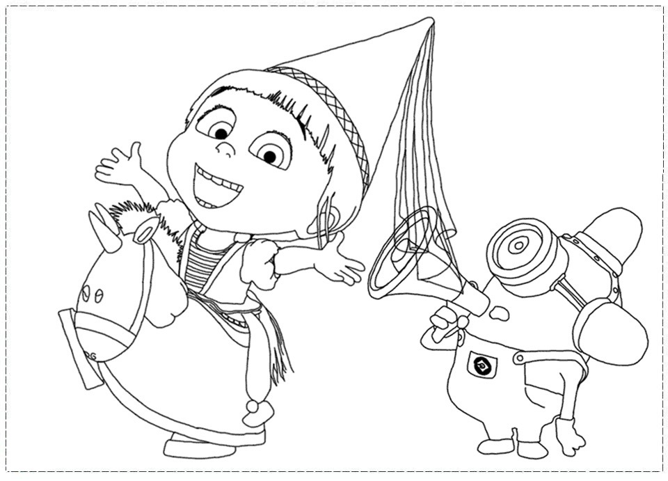disegni per bambini minions da colorare