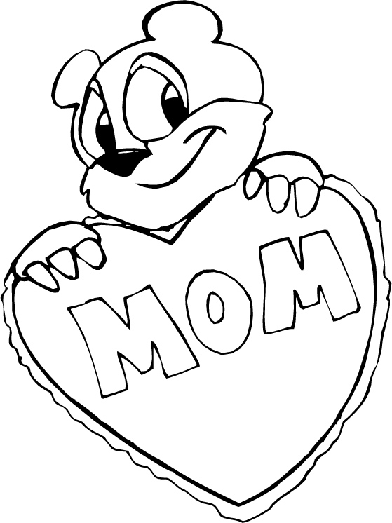 disegni per bambini orsacchiotto per la festa della mamma