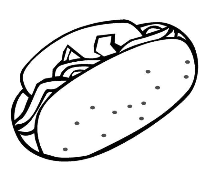 disegni per bambini panino hot dog