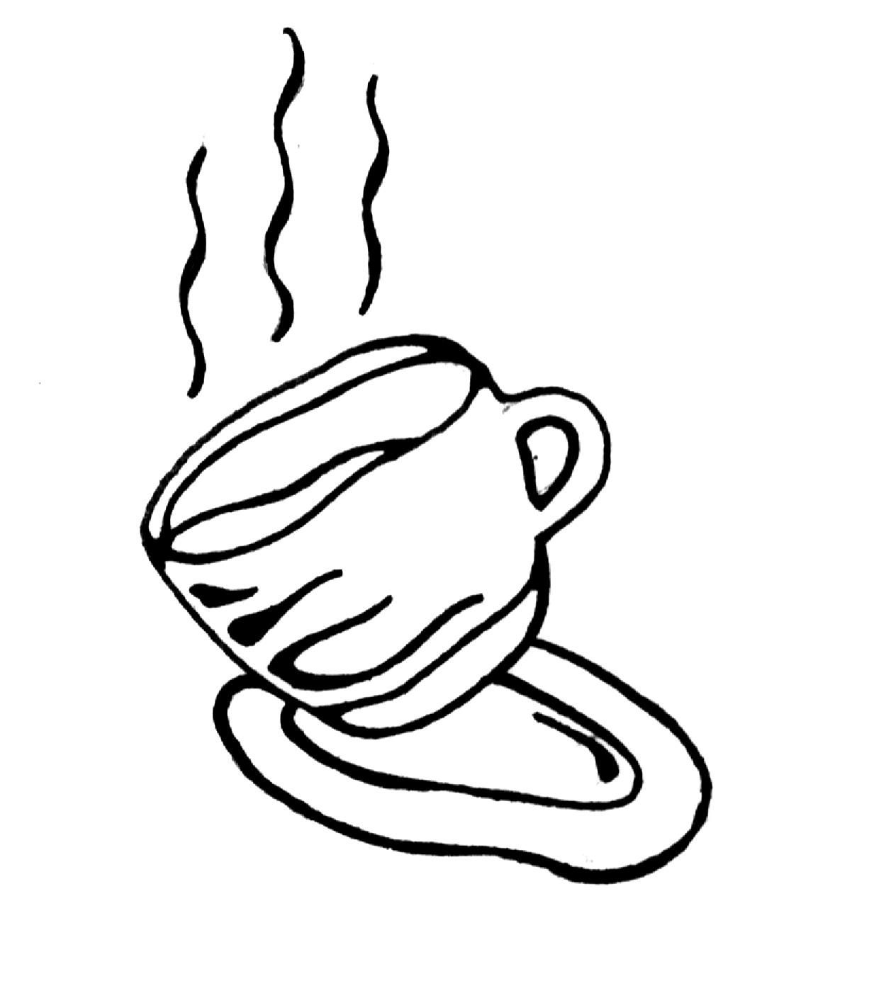 disegni per bambini tazzina di caffè da colorare