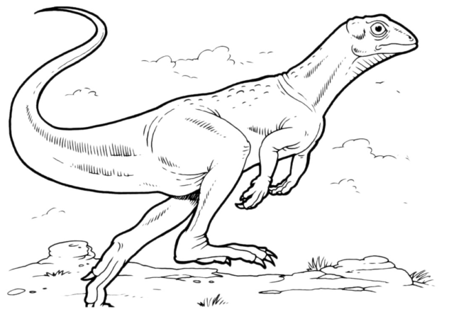 disegni_da_colorare_dinosauro_fulgurotherium_corre