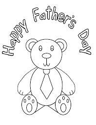 disegno da colorare gratis festa del papà con orsetto