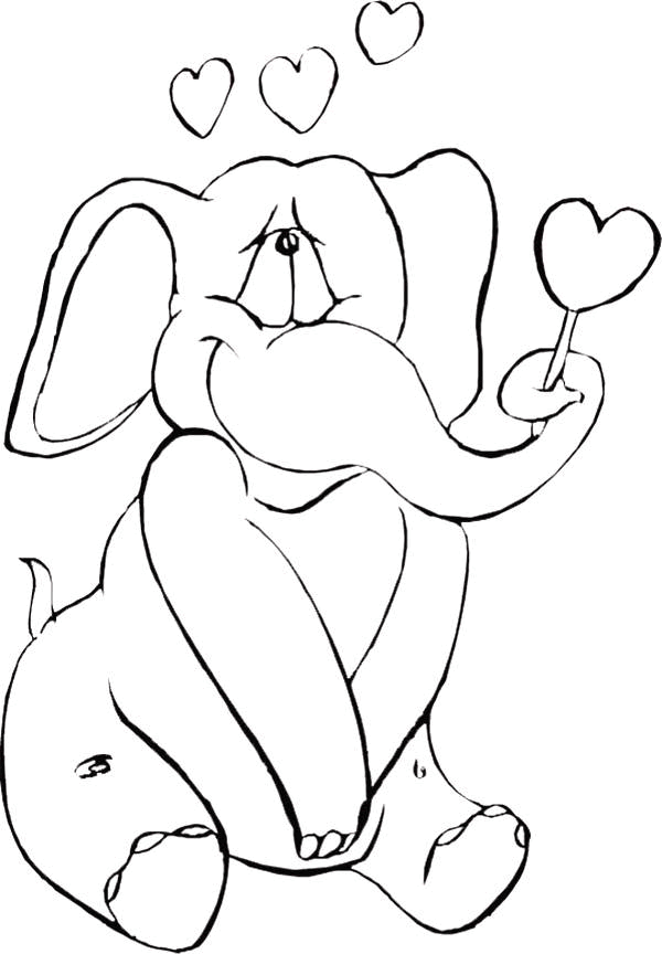 disegno dolce elefantino festa della mamma