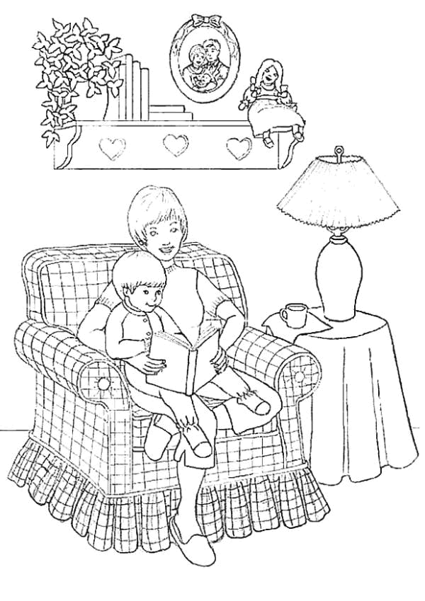 disegno mamma e figlio dolcissimi per la festa della mamma
