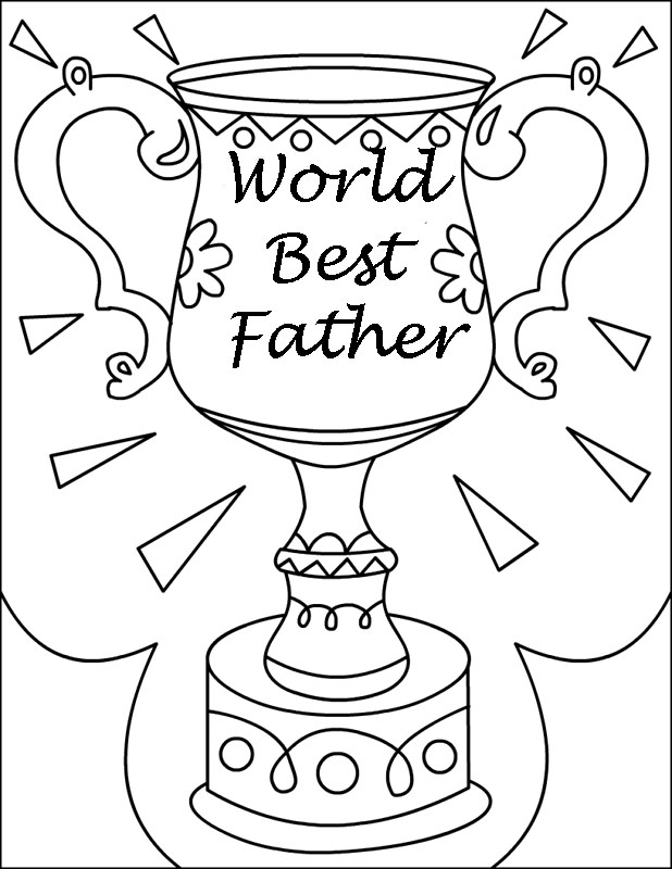 disegno miglior padre del mondo da colorare gratis