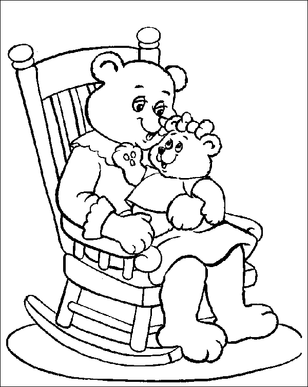 disegno per festa della mamma orsacchiotta con cucciolo