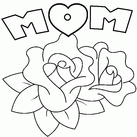 disegno rosa da colorare festa della mamma gratis
