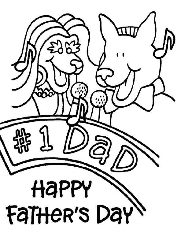 disegno simpatico da colorare festa del papà