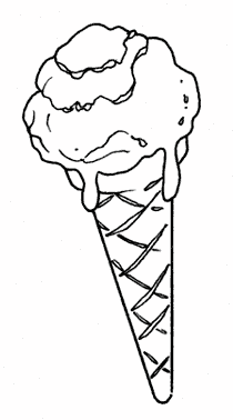 dsiegni da colorare goloso cono gelato