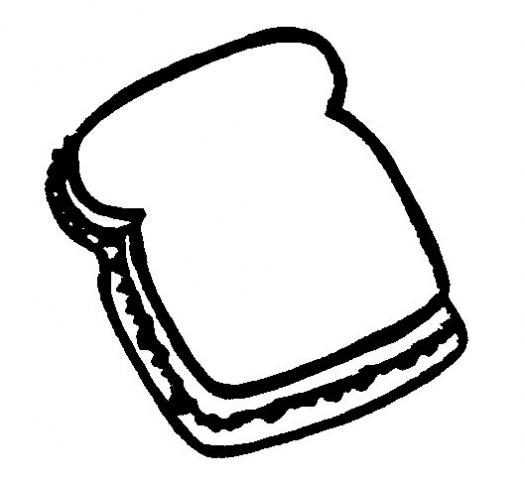 dsiegni da colorare panino con marmellata