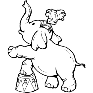 elefante circo disegni da colorare gratis per bambini
