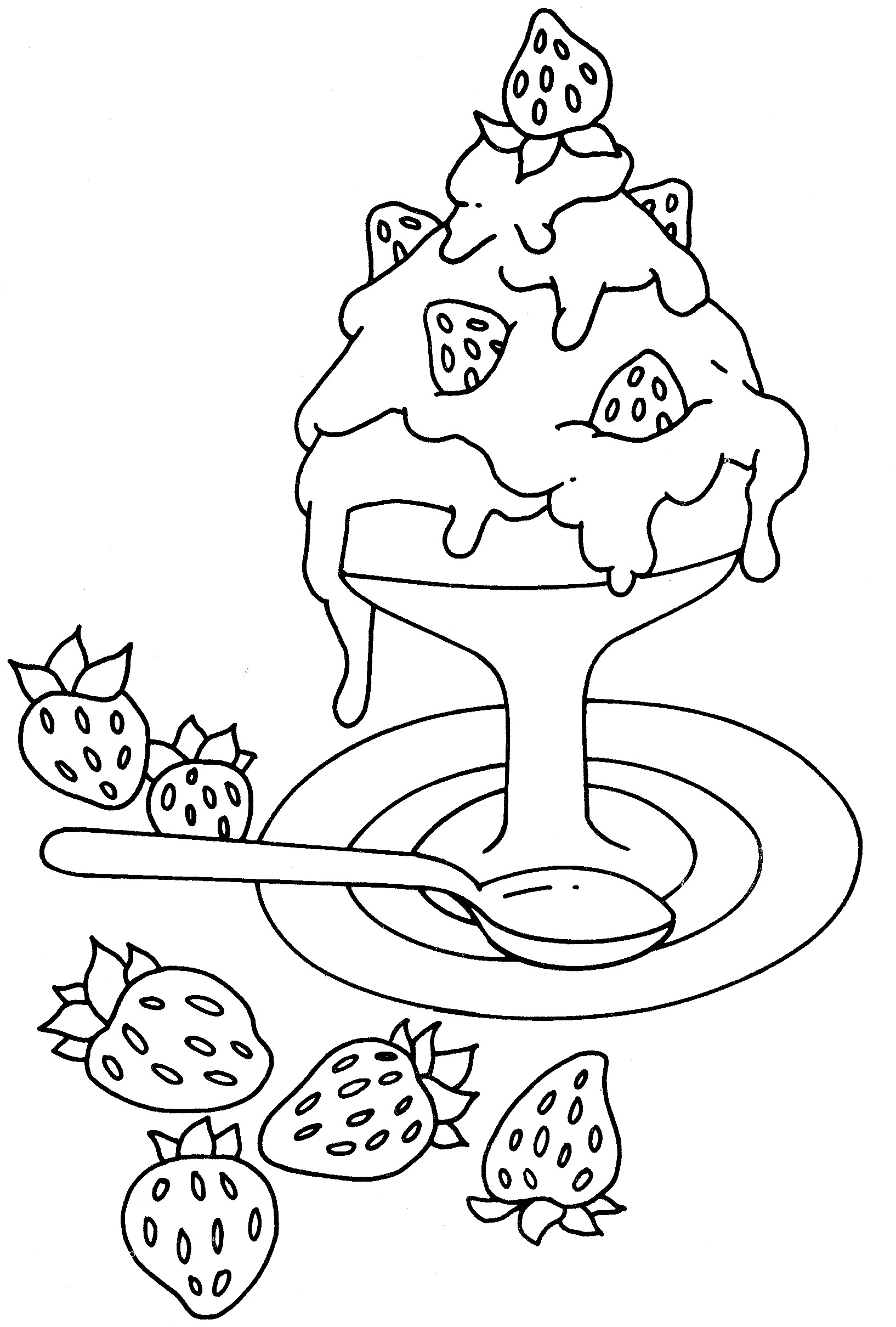 gelato alle fragole disegni per bambini