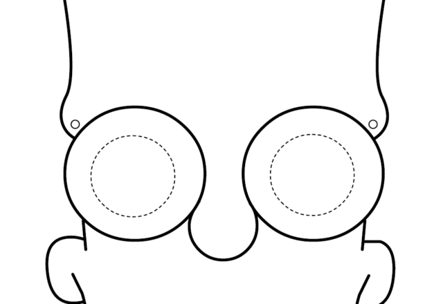 maschera Bart simpson disegno da colorare gratis