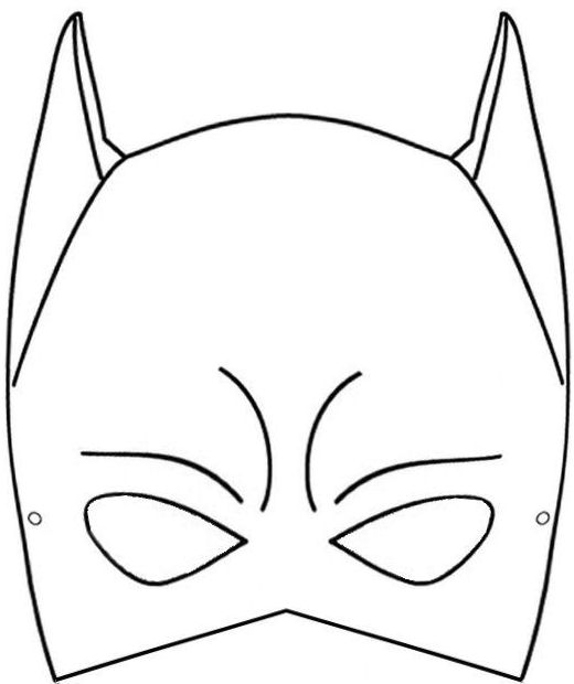 maschera batman disegno da colorare gratis
