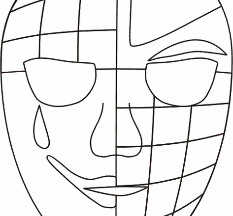 maschera carnevale 1 disegno da colorare gratis