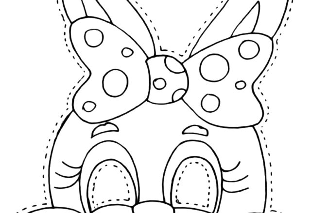 maschera coniglietta disegno da colorare gratis