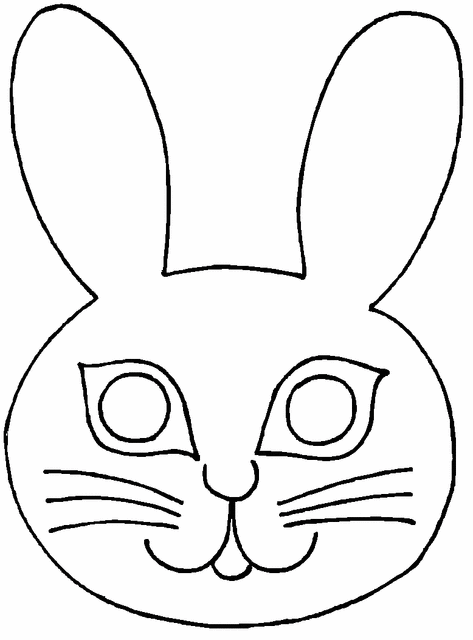 maschera coniglio disegno da colorare gratis