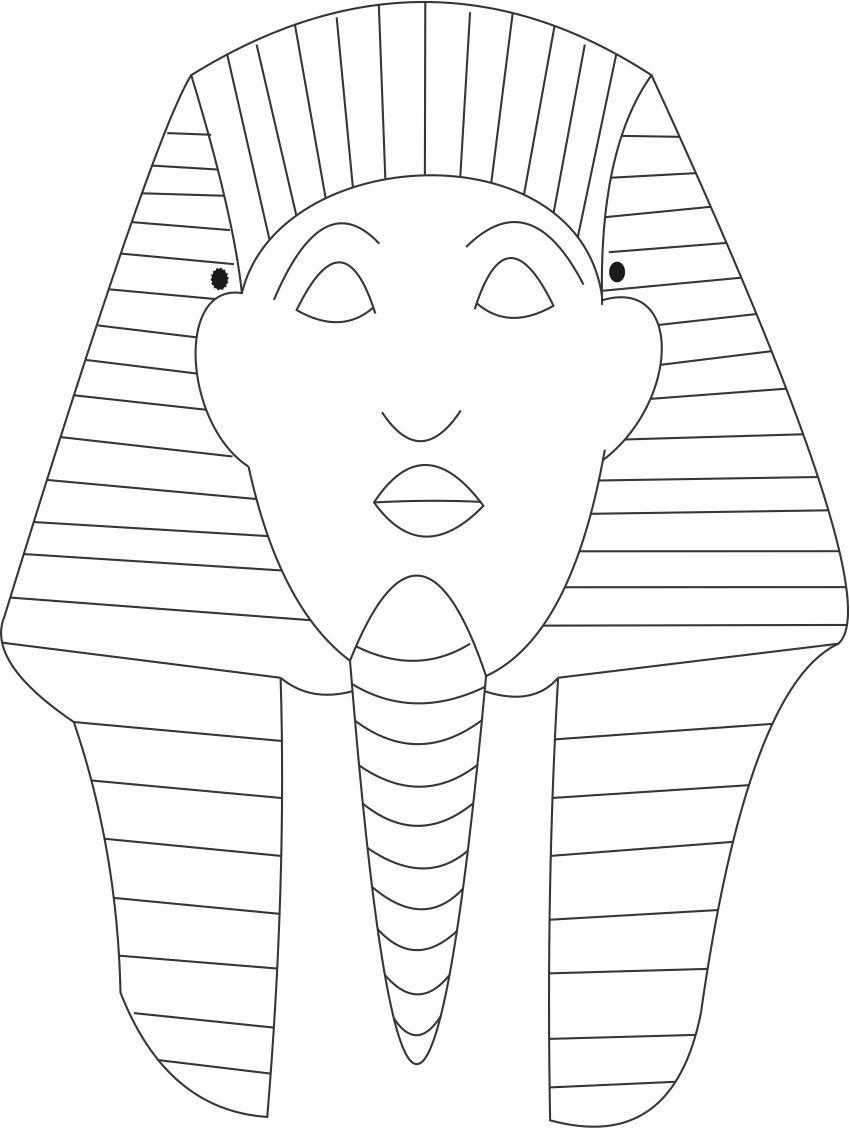 maschera faraone disegno da colorare gratis