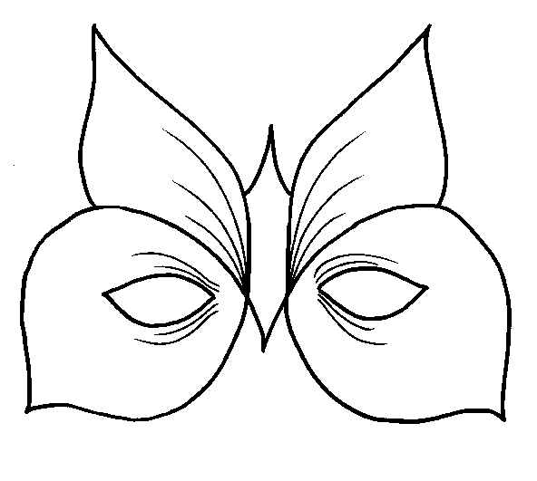 maschera farfala disegno da colorare gratis