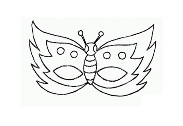maschera farfalla 2 disegno da colorare gratis