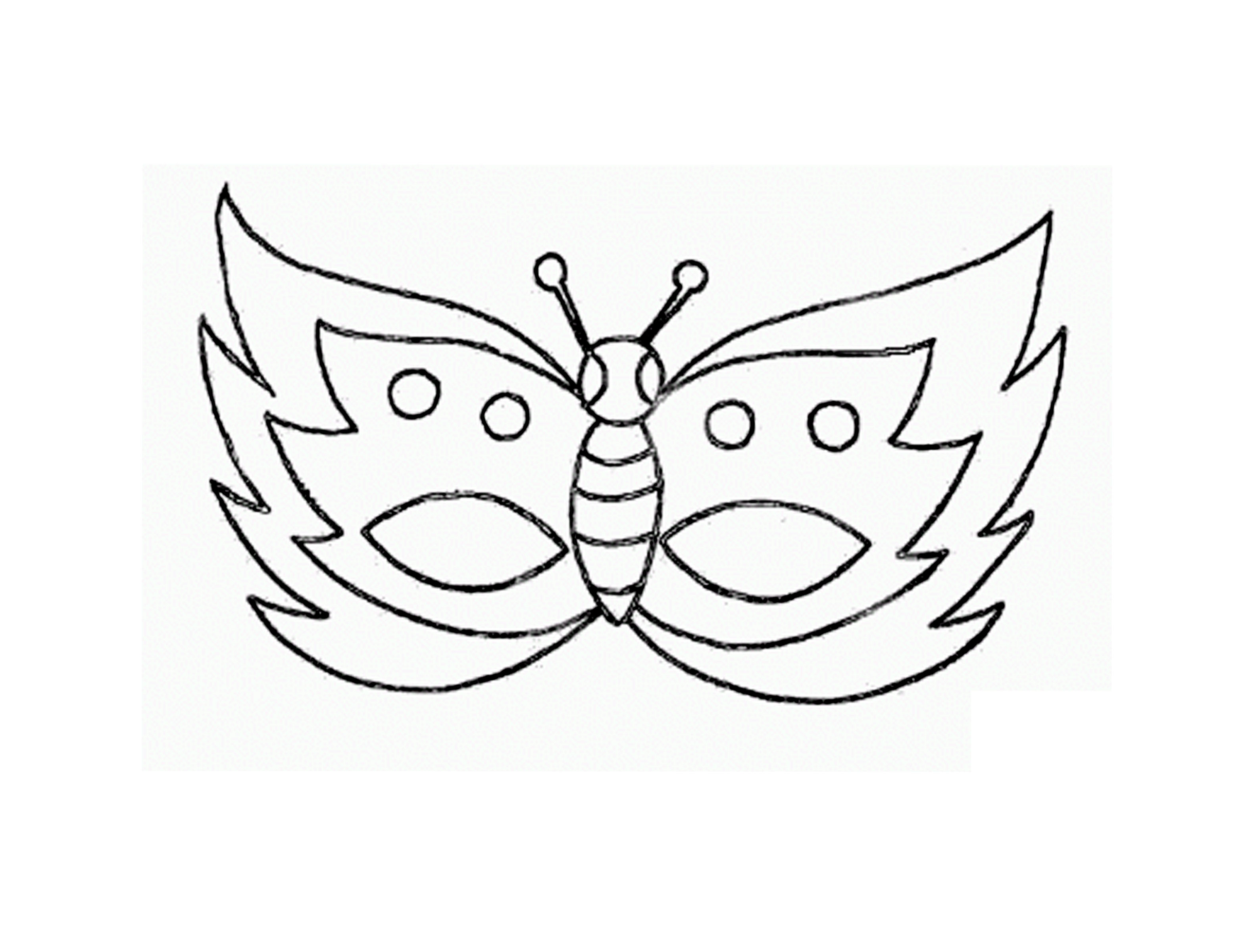 maschera farfalla 2 disegno da colorare gratis