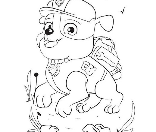 rubble paw patrol da colorare gratis per bambini